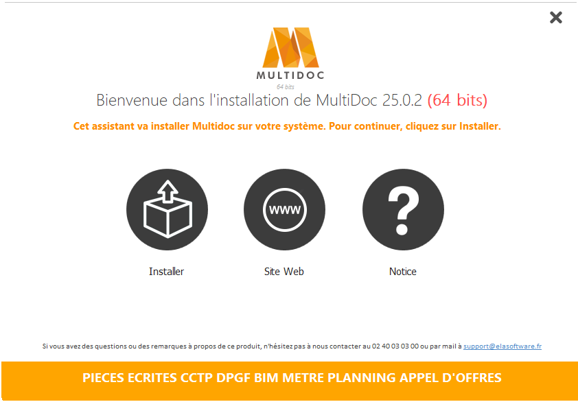 Bienvenue dans l'installation de Multidoc