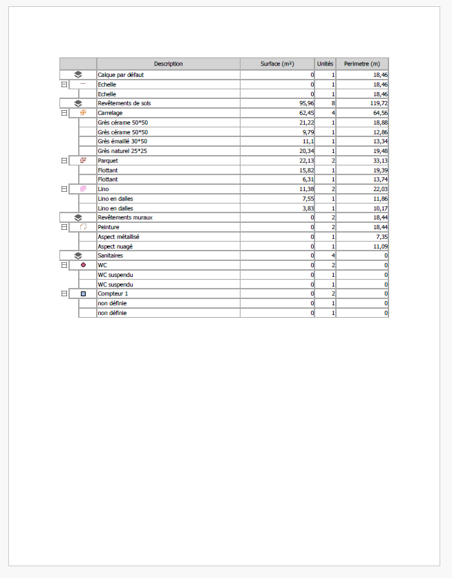 Plan exporté au format PDF